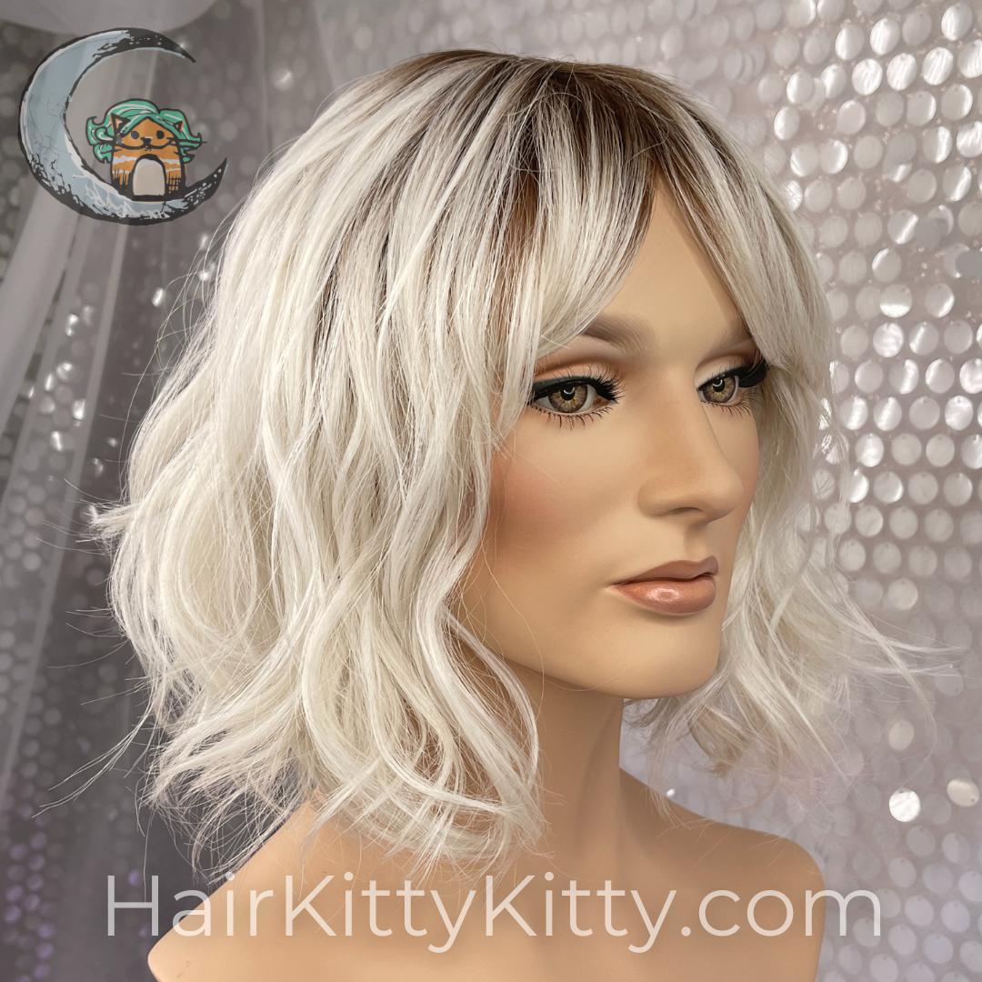 Ambrose 10 Inch Wig - Illuminaughty Rooted-Machine Made Wefted Wig-CysterWigs Limited-Illuminaughty Rooted-Ambrose 10 Inch | Illuminaughty Rooted | CysterWigs Limited Heat Friendly Synthetic Wig-"Fringe: 4 inches, 2022, All, Ambrose, Average, Bob, cool, CWL, Favorites, Heart + Inverted Triangle, Heat-Friendly Synthetic, Illuminaughty Rooted, intense, Nape 3 - 4"", Nape: 3.5 inches, New Releases, No Permatease, olive, Oval + Diamond, Overall Length: 10 inches, Popular, Round, Side: 10 inches, Sta