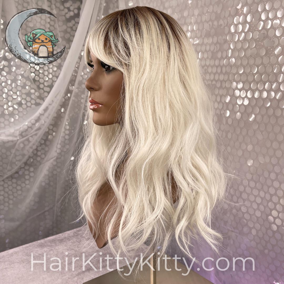 Ambrose 18 Inch Wig - Illuminaughty Rooted-Machine Made Wefted Wig-CysterWigs Limited-Illuminaughty Rooted-Ambrose 18 Inch | Illuminaughty Rooted | CysterWigs Limited | Heat Friendly Synthetic Wig-"Fringe: 4 inches, 2022, All, Ambrose, Average, cool, CWL, Favorites, Heart + Inverted Triangle, Heat-Friendly Synthetic, Illuminaughty Rooted, Nape: 12 inches, New Releases, No Permatease, olive, Oval + Diamond, Overall Length: 18 inches, Overall Length: 18"", Popular, Round, Side: 18 inches, Standard