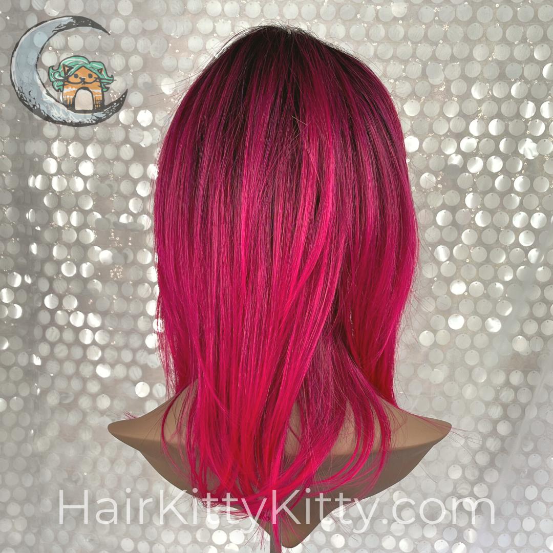 Grayson Wig - Magenta Melt Rooted-Premium Open Capped Wigs-CysterWigs Limited-Magenta Melt Rooted-Grayson | Magenta Melt Rooted | CysterWigs Limited HF Full Wig-2020, All, Average, Bob, Cool, Crown Filler, CWL, Fashion, Favorites, Fringe: 8.5", Glam, Grayson, Has Permatease, Heart + Inverted Triangle, Heat-Friendly Synthetic, Intense, Magenta Melt Rooted, Nape 8 - 10 ", Oblong + Rectangle, Oval + Diamond, Overall Length: 18", Popular, Round, Shag, Square, Standard Wig, Straight, Triangle + Pear,
