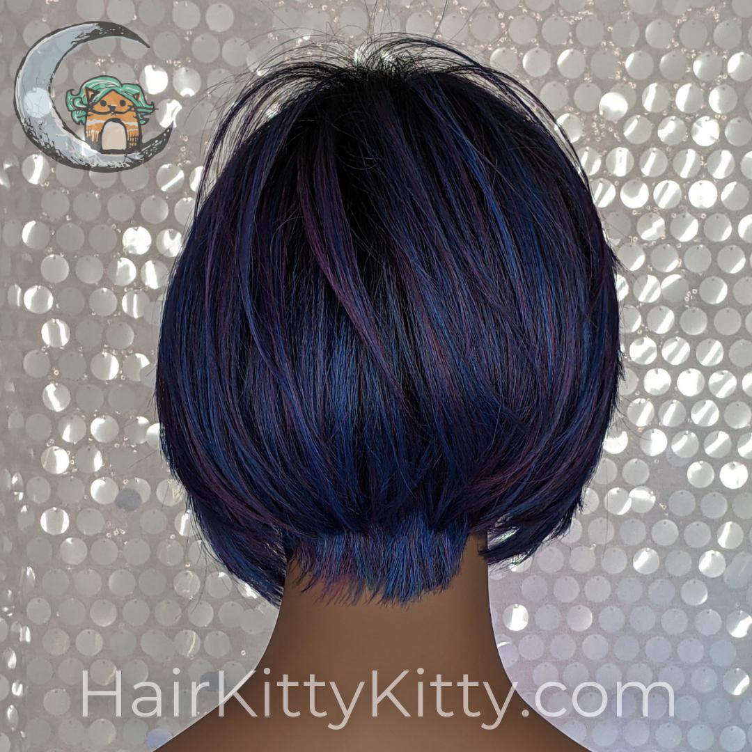 Piper Wig - Indigo Swirl Rooted-Machine Made Wefted Wig-CysterWigs Limited-Indigo Swirl Rooted-Piper | Indigo Swirl Rooted | CysterWigs Heat Friendly Synthetic Wig-2020, All, Average, Bob, cool, Crown Filler, CWL, Favorites, Fringe: 10", Has Permatease, Heart + Inverted Triangle, Heat-Friendly Synthetic, Indigo Swirl Rooted, Nape <2", Natural Density, olive, Oval + Diamond, Overall Length: 10", Piper, Popular, Round, Square, Standard Wig, Straight, Triangle + Pear, Weight: 3 oz, Wigs, zodiac-ari