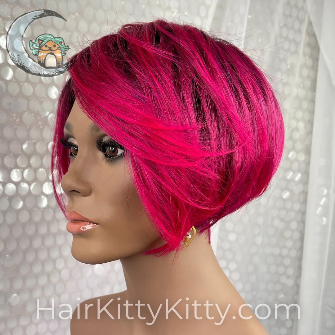 Piper Wig - Magenta Melt Rooted-HairKittyKitty-Piper | Magenta Melt Rooted | CysterWigs Heat Friendly Synthetic Wig-2020, All, Average, Bob, cool, Crown Filler, CWL, Favorites, Fringe: 10", Has Permatease, Heart + Inverted Triangle, Heat-Friendly Synthetic, Magenta Melt Rooted, Nape <2", Natural Density, New Releases, Oval + Diamond, Overall Length: 10", Piper, Popular, Round, Square, Standard Wig, Straight, Triangle + Pear, Weight: 3 oz, Wigs, zodiac-aries, zodiac-capricorn, zodiac-sagittarius,