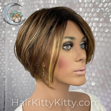 Piper Wig - Tortoiseshell Rooted-CysterWigs Limited-Piper | Tortoiseshell Rooted | CysterWigs Heat Friendly Synthetic Wig-2020, All, Average, Bob, Crown Filler, CWL, Favorites, Fringe: 10", Has Permatease, Heart + Inverted Triangle, Heat-Friendly Synthetic, Nape <2", Natural Density, Oval + Diamond, Overall Length: 10", Piper, Popular, Round, Square, Standard Wig, Straight, Tortoiseshell Rooted, Triangle + Pear, warm, Weight: 3 oz, Wigs, zodiac-aries, zodiac-capricorn, zodiac-sagittarius, zodiac