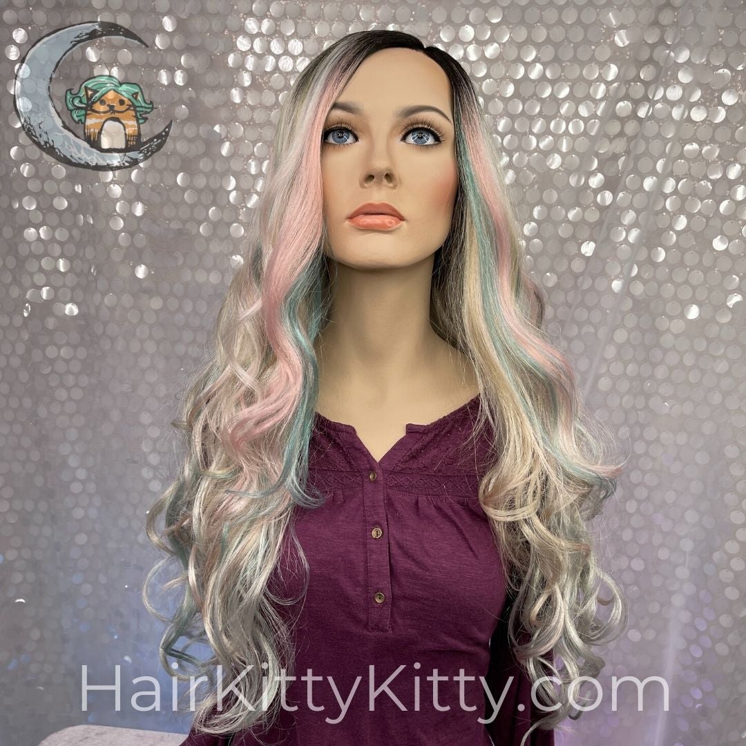 Trinity Monofilament Wig - Mermaid Kisses Rooted-Monofilament Left Part + Lace Front-Wigs Forever-Mermaid Kisses Rooted-Trinity | Mermaid Kisses Rooted | 30 inches | Lace Front Wig | Mono Part-2022, 2A, All, Average, cool, Fringe: 18", Glam, Heart + Inverted Triangle, Lace Front, Lace Part, Medical, Mermaid Kisses Rooted, Nape 18 - 22", New Releases, No Permatease, Oblong + Rectangle, Olive, Oval + Diamond, Overall Length: 30", Round, Square, Synthetic (Non-HF), Triangle + Pear, Trinity, Wavy, W