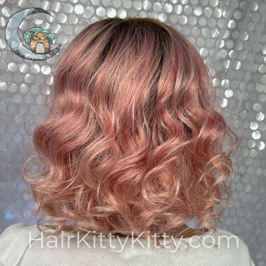 Willow Wig - Strawberry Shake Rooted-Premium Open Capped Wigs-Wigs Forever-Strawberry Shake Rooted-Willow | Strawberry Shake Rooted | Wigs Forever Synthetic | Open Cap-3A, All, Average-Large, Bob, cool, Fashion, Fringe: 8", Has Permatease, Heart + Inverted Triangle, Medical, Nape 4 - 6", Natural Curls, olive, Oval + Diamond, Overall Length: 14", Popular, Round, Square, Standard Wig, Strawberry Shake Rooted, Synthetic (Non-HF), Triangle + Pear, Weight: 4 oz, WF, Willow, zodiac-cancer, zodiac-capr