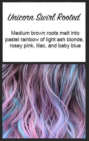 Unicorn Swirl Rooted | Hair Colors-HairKittyKitty.com-CysterWigs-Wigs-Toppers-Wear_comfort_meets_cute