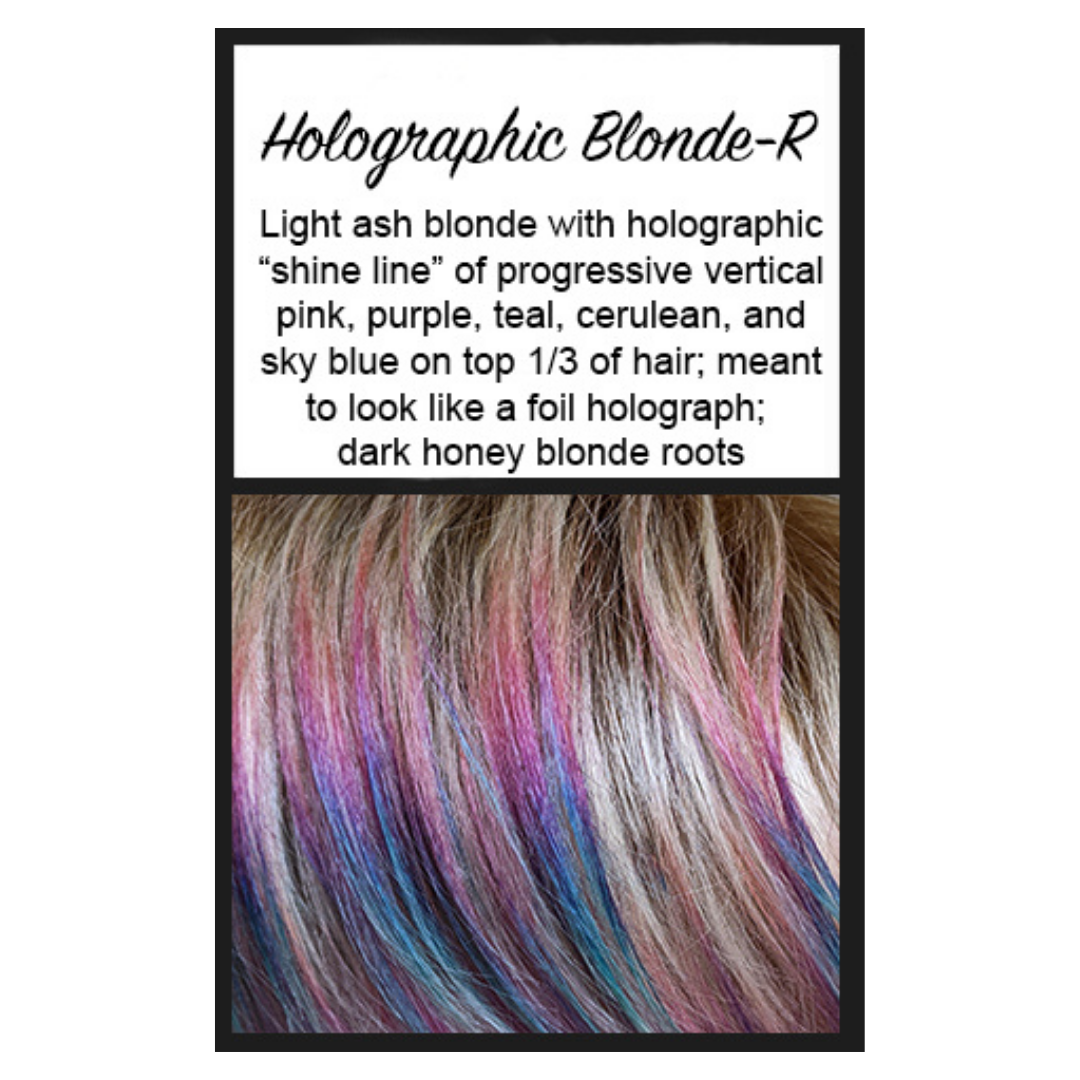 Ambrose 18 Inch Wig - Holographic Blonde Rooted