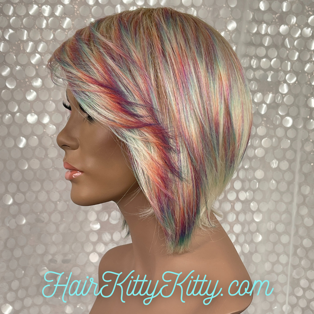 Ainsley Wig -  Holographic Blonde Rooted