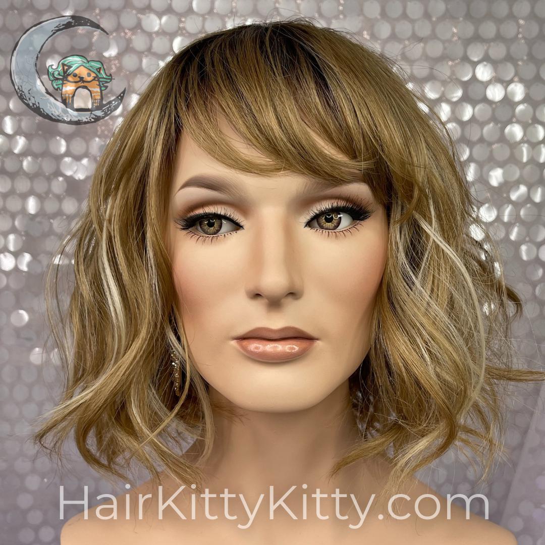 Ambrose 10 Inch Wig - South Beach Sands Rooted-Machine Made Wefted Wig-CysterWigs Limited-South Beach Sands Rooted-Ambrose 10 Inch | South Beach Sands Rooted | CysterWigs Limited Heat Friendly Synthetic Wig-"Fringe: 4 inches, 2022, All, Ambrose, Average, balanced, Bob, CWL, Favorites, fringe, Heart + Inverted Triangle, Heat-Friendly Synthetic, Nape 3 - 4", Nape: 3.5 inches, New Releases, No Permatease, olive, Oval + Diamond, Overall Length: 10 inches, Popular, Round, Side: 10 inches, South Beach