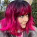 Ambrose Wig - Magenta Melt Rooted-Machine Made Wefted Wig-CysterWigs Limited-Magenta Melt Rooted-Ambrose | Magenta Melt Rooted | CysterWigs Limited HF Full Wig-2020, 2B, All, Ambrose, Average, Bob, cool, CWL, Fashion, Fringe, Fringe: 4", Heart + Inverted Triangle, Heat-Friendly Synthetic, intense, Magenta Melt Rooted, Nape 4 - 6", No Permatease, Oval + Diamond, Overall Length: 14", Round, Square, Standard Wig, Wavy, Weight: 2.5 oz, Wigs, zodiac-gemini, zodiac-pisces-HairKittyKitty