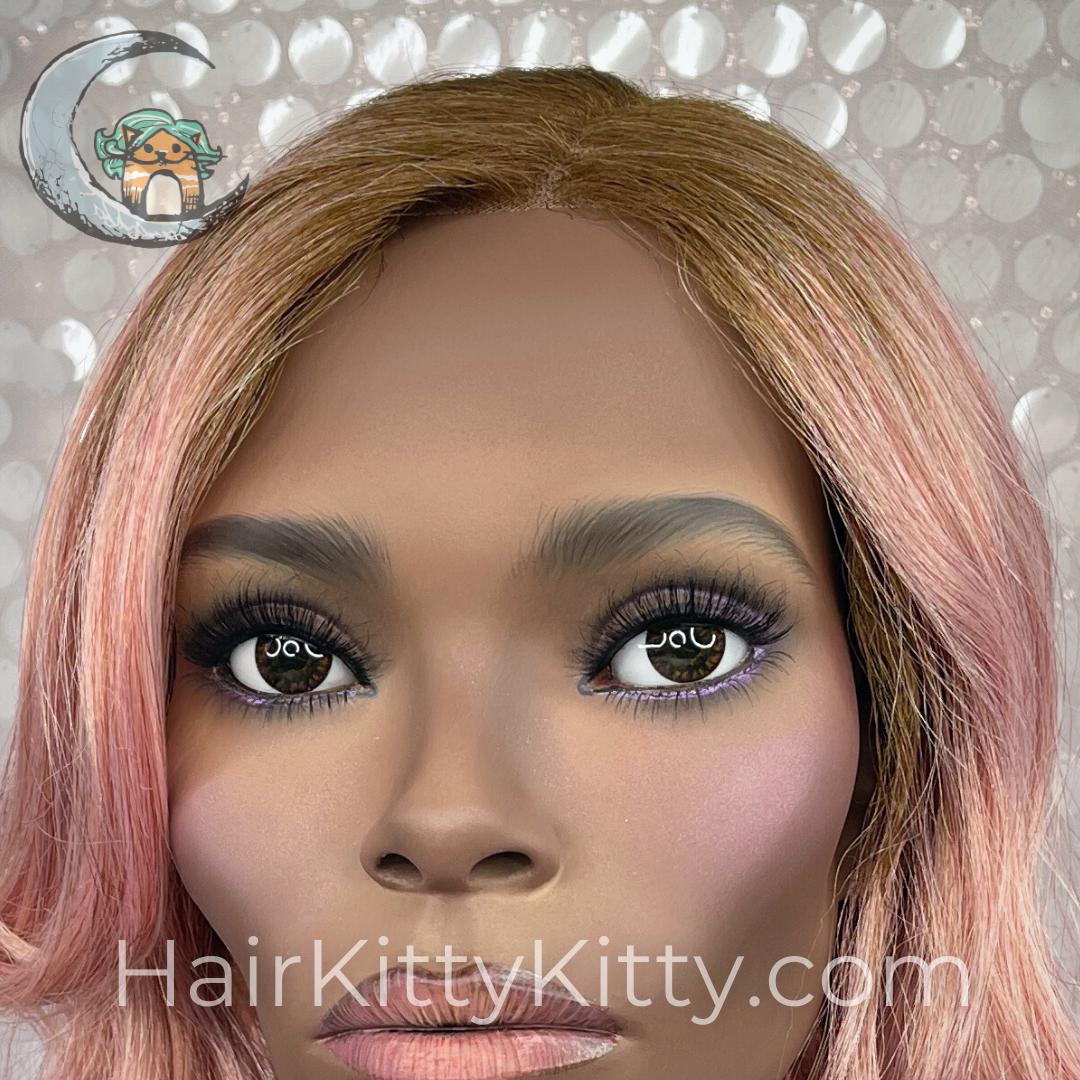 Beckett Monofilament Wig - Strawberry Shake Rooted-Monofilament Left Part + Lace Front-Wigs Forever-Strawberry Shake Rooted-Beckett | Strawberry Shake Rooted | Monofilament Part | Lace Front Wig-2022, All, Average, Beachy, Beckett, cool, Fringe: 9", Heart + Inverted Triangle, Lace Front, Lace Part, Medical, Nape 4 - 6", Natural Density, No Permatease, Oval + Diamond, Overall Length: 14", Round, Square, strawberry-shake-rooted, Synthetic (Non-HF), Wavy, Weight: 4 oz, WF, Wigs, zodiac-leo, zodiac-
