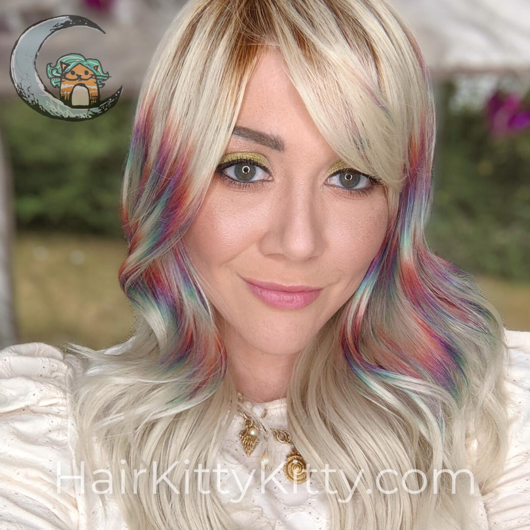 Danica Wig Holographic Blonde Rooted