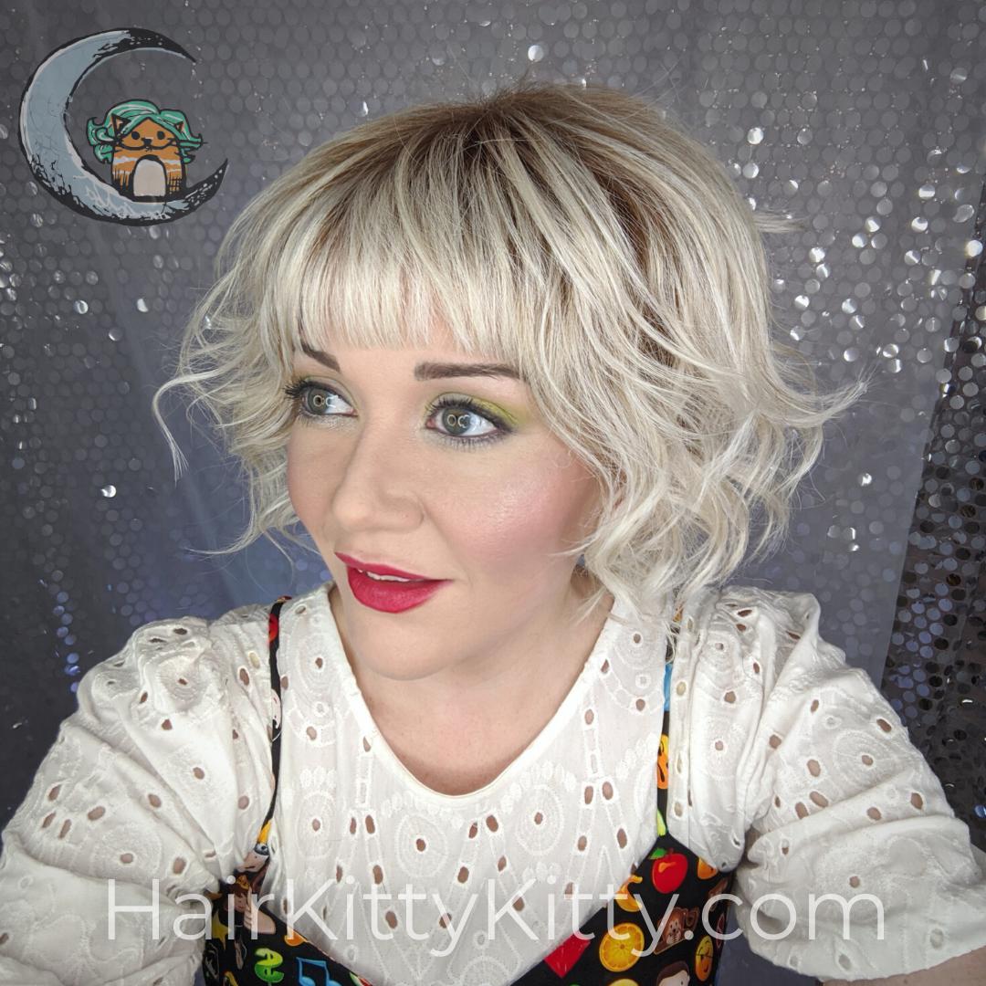 Felix Wig - Harlow Blonde Rooted-Machine Made Wefted Wig-CysterWigs Limited-Harlow Blonde Rooted-Felix | Harlow Blonde Rooted | CysterWigs Limited HF Full Wig-2019, 3A, All, Average, cool, Crown Filler, CWL, Fashion, Favorites, Felix, Fringe, Fringe: 2.5", Harlow Blonde Rooted, Has Permatease, Heat-Friendly Synthetic, Nape 4 - 6", Natural Curls, New Releases, Oval + Diamond, Overall Length: 13", Popular, Round, Shag, Standard Wig, Tight Curls, Triangle + Pear, Weight: 3 oz, Wigs, zodiac-aries, z
