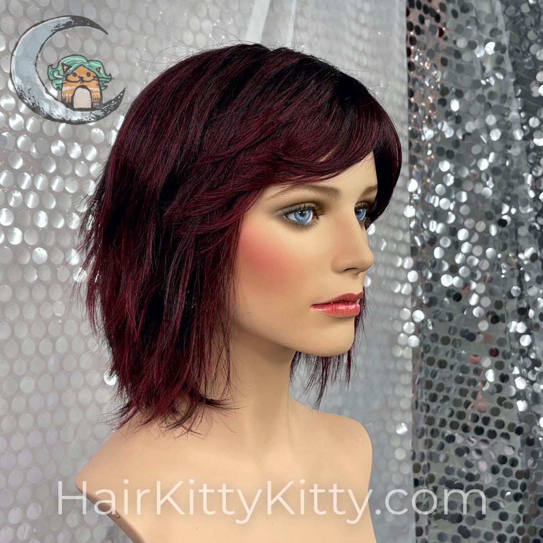 Juniper Wig - Ravens and Roses Rooted-Premium Open Capped Wigs-Wigs Forever-Ravens and Roses Rooted-Juniper | Ravens and Roses Rooted | Wigs Forever Synthetic | Open Cap-2020, All, balanced, Crown Filler, Fringe, Fringe: 4.75", Has Permatease, Heart + Inverted Triangle, Juniper, Medical, Nape 4 - 6", Natural Density, olive, Oval + Diamond, Overall Length: 13.5", Ravens and Roses Rooted, Round, Shag, Shattered, Square, Standard Wig, Straight, Synthetic (Non-HF), Triangle + Pear, Weight: 4 oz, WF,