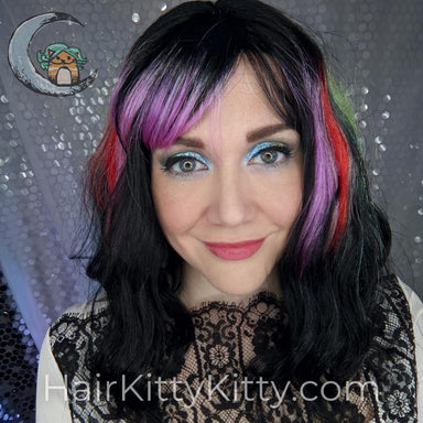 Mirabella Wig - Prismatic Ebony Rooted-Premium Silky Skin Top Wigs-Wigs Forever-Prismatic Ebony Rooted-Mirabella | Prismatic Ebony Rooted | Wigs Forever Synthetic | Silky Skin Part-2020, 2B, All, balanced, Bob, Favorites, Fringe, Fringe: 4.75", Heart + Inverted Triangle, Medical, Mirabella, Nape 6 - 8", No Permatease, Oblong + Rectangle, olive, Oval + Diamond, Overall Length: 16.5", Popular, Prismatic Ebony Rooted, Round, Silk Part, Square, Synthetic (Non-HF), Triangle + Pear, Wavy, Weight: 6.5 
