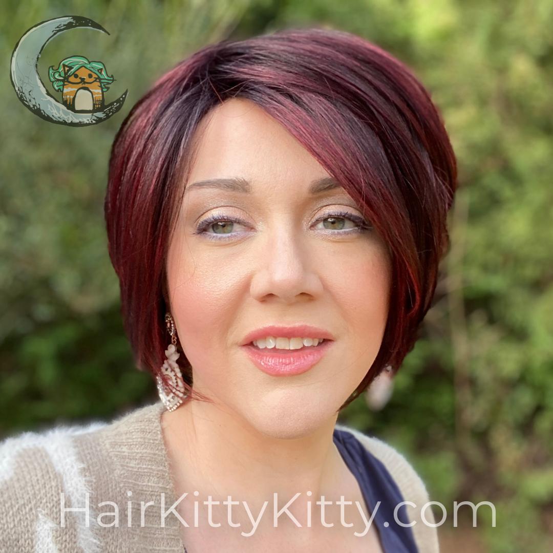 Piper Wig - Ravens and Roses Rooted-HairKittyKitty-Piper | Moonlit Orchid Rooted | CysterWigs Heat Friendly Synthetic Wig-"Fringe: 10"", 2020, All, Average, balanced, Bob, Crown Filler, CWL, Favorites, Has Permatease, Heart + Inverted Triangle, Heat-Friendly Synthetic, Nape <2"", Natural Density, New Releases, olive, Oval + Diamond, Overall Length: 10"", Piper, Popular, Ravens and Roses Rooted, Round, Square, Standard Wig, Straight, Triangle + Pear, Weight: 3 oz, Wigs, zodiac-aries, zodiac-capri