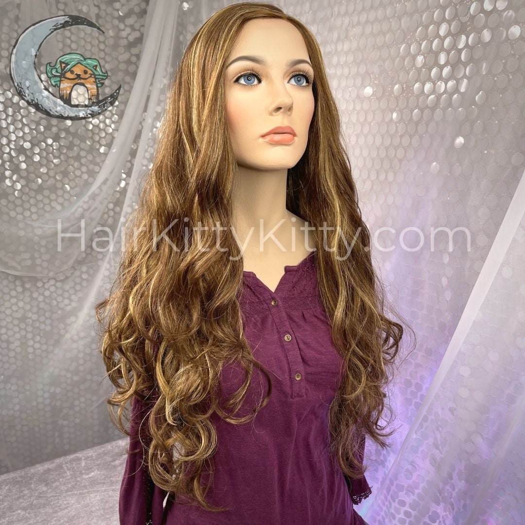 Trinity Monofilament Wig - Cocoa Swirl-Monofilament Left Part + Lace Front-Wigs Forever-Cocoa Swirl-Trinity | Cocoa Swirl | 30 inches | Lace Front Wig | Mono Part-2022, 2C, All, Average, Cocoa Swirl, Fringe: 18", Glam, Heart + Inverted Triangle, Lace Front, Lace Part, Medical, Nape 18 - 22", New Releases, No Permatease, Oblong + Rectangle, Oval + Diamond, Overall Length: 30", Round, Square, Synthetic (Non-HF), Triangle + Pear, Trinity, warm, Wavy, Weight: 9 oz, WF, Wigs, zodiac-capricorn, zodiac