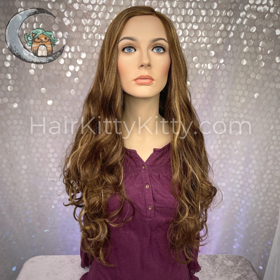 Trinity Monofilament Wig - Cocoa Swirl-Monofilament Left Part + Lace Front-Wigs Forever-Cocoa Swirl-Trinity | Cocoa Swirl | 30 inches | Lace Front Wig | Mono Part-2022, 2C, All, Average, Cocoa Swirl, Fringe: 18", Glam, Heart + Inverted Triangle, Lace Front, Lace Part, Medical, Nape 18 - 22", New Releases, No Permatease, Oblong + Rectangle, Oval + Diamond, Overall Length: 30", Round, Square, Synthetic (Non-HF), Triangle + Pear, Trinity, warm, Wavy, Weight: 9 oz, WF, Wigs, zodiac-capricorn, zodiac