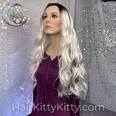 Trinity Monofilament Wig - Illuminaughty Rooted-Monofilament Left Part + Lace Front-Wigs Forever-Illuminaughty Rooted-2022, 2A, All, Average, cool, Fringe: 18", Glam, Heart + Inverted Triangle, Illuminaughty-Rooted, Lace Front, Lace Part, Medical, Nape 18 - 22", No Permatease, Oblong + Rectangle, Oval + Diamond, Overall Length: 30", Round, Square, Synthetic (Non-HF), Triangle + Pear, Trinity, warm, Wavy,