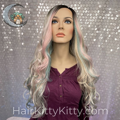 Trinity Monofilament Wig - Mermaid Kisses Rooted-Monofilament Left Part + Lace Front-Wigs Forever-Mermaid Kisses Rooted-Trinity | Mermaid Kisses Rooted | 30 inches | Lace Front Wig | Mono Part-2022, 2A, All, Average, cool, Fringe: 18", Glam, Heart + Inverted Triangle, Lace Front, Lace Part, Medical, Mermaid Kisses Rooted, Nape 18 - 22", No Permatease, Oblong + Rectangle, Olive, Oval + Diamond, Overall Length: 30", Round, Square, Synthetic (Non-HF), Triangle + Pear, Trinity, Wavy, Weight: 9 oz, W