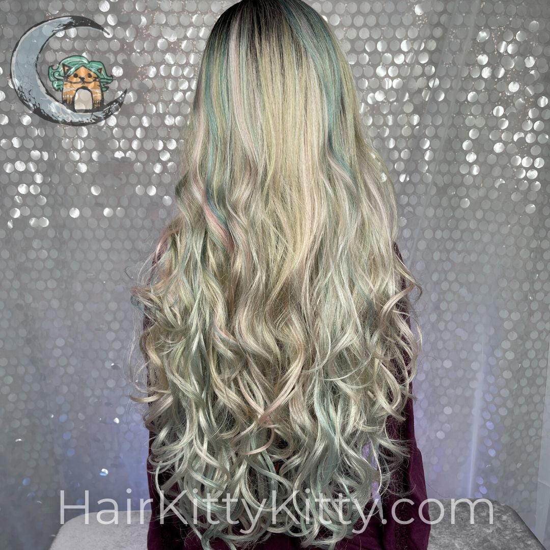 Trinity Monofilament Wig - Mermaid Kisses Rooted-Monofilament Left Part + Lace Front-Wigs Forever-Mermaid Kisses Rooted-Trinity | Mermaid Kisses Rooted | 30 inches | Lace Front Wig | Mono Part-2022, 2A, All, Average, cool, Fringe: 18", Glam, Heart + Inverted Triangle, Lace Front, Lace Part, Medical, Mermaid Kisses Rooted, Nape 18 - 22", No Permatease, Oblong + Rectangle, Olive, Oval + Diamond, Overall Length: 30", Round, Square, Synthetic (Non-HF), Triangle + Pear, Trinity, Wavy, Weight: 9 oz, W